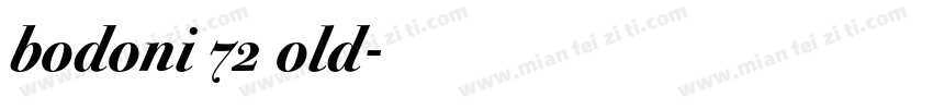 bodoni 72 old字体转换